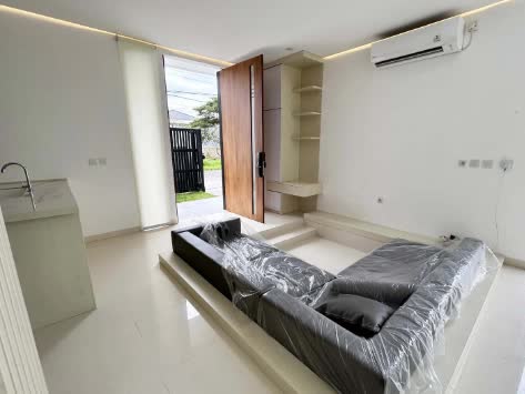 Interior ruang tamu minimalis proyek desain interior di Solo