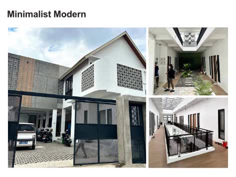 Interior kamar kos di Jogja dengan furniture minimalis modern