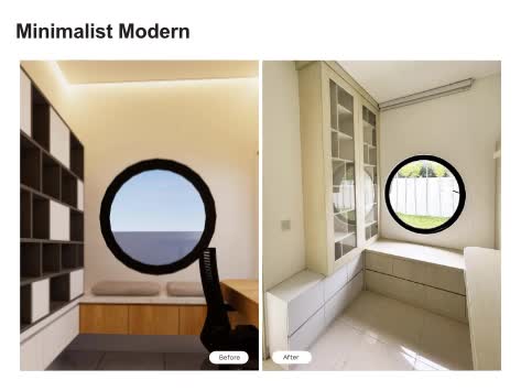 Desain rumah minimalis 2 lantai Solo dengan ruang kerja minimalis modern